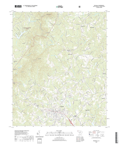 United States Geological Survey Walhalla, SC (2020, 24000-Scale) digital map