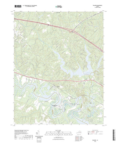 United States Geological Survey Walkers, VA (2022, 24000-Scale) digital map