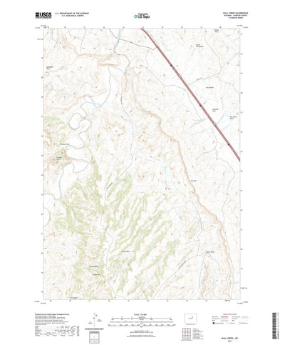 United States Geological Survey Wall Creek, WY (2021, 24000-Scale) digital map