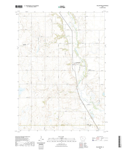 United States Geological Survey Wallingford, IA (2022, 24000-Scale) digital map