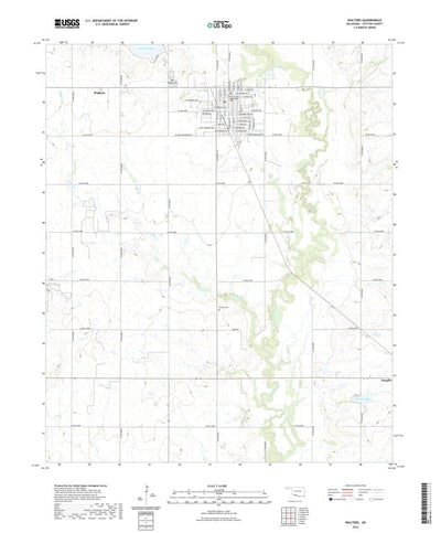 United States Geological Survey Walters, OK (2022, 24000-Scale) digital map