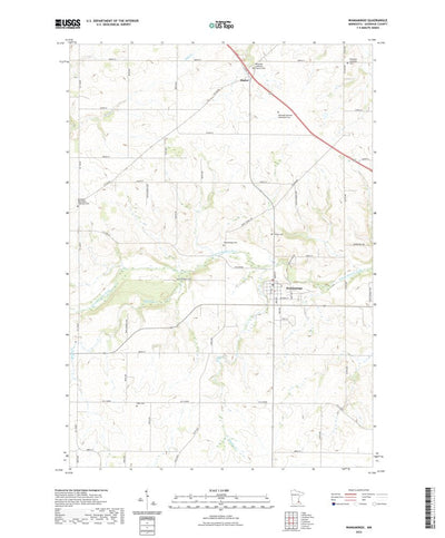 United States Geological Survey Wanamingo, MN (2022, 24000-Scale) digital map