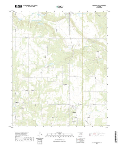United States Geological Survey Wapanucka South, OK (2022, 24000-Scale) digital map