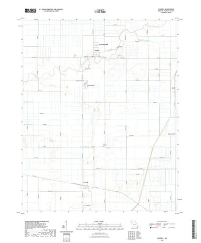 United States Geological Survey Wardell, MO (2021, 24000-Scale) digital map