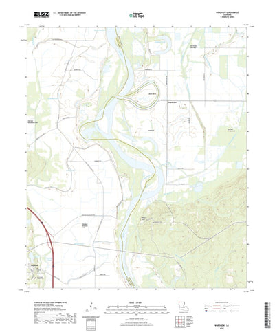 United States Geological Survey Wardview, LA (2020, 24000-Scale) digital map