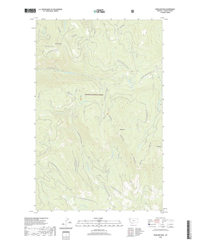 United States Geological Survey Warland Peak, MT (2020, 24000-Scale) digital map