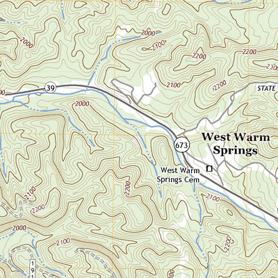 United States Geological Survey Warm Springs, VA (2022, 24000-Scale) digital map