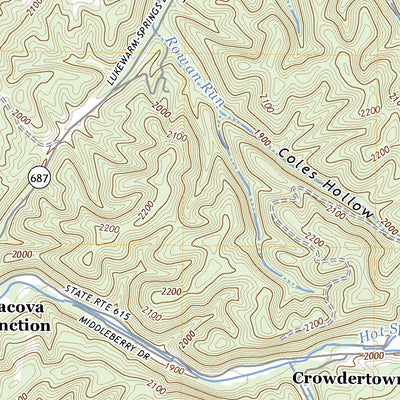 United States Geological Survey Warm Springs, VA (2022, 24000-Scale) digital map
