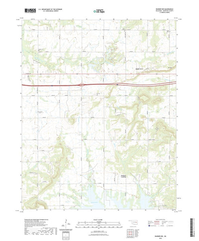 United States Geological Survey Warner NW, OK (2022, 24000-Scale) digital map