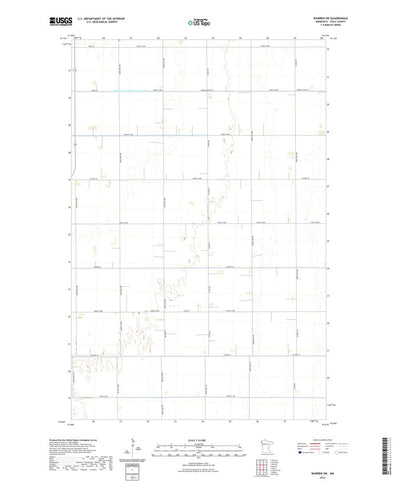 United States Geological Survey Warren SW, MN (2022, 24000-Scale) digital map