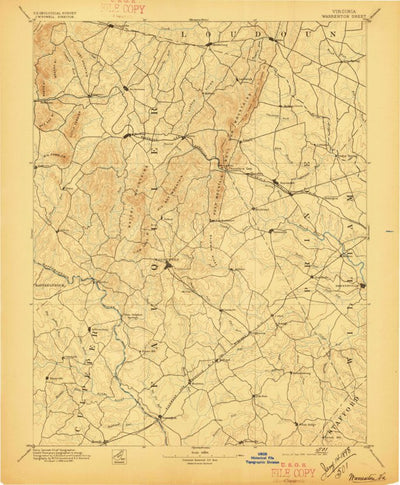 United States Geological Survey Warrenton, VA (1894, 62500-Scale) digital map
