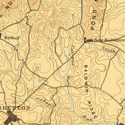 United States Geological Survey Warrenton, VA (1894, 62500-Scale) digital map