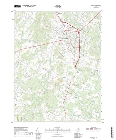 United States Geological Survey Warrenton, VA (2022, 24000-Scale) digital map