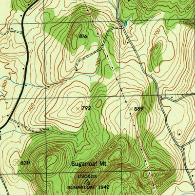 United States Geological Survey Warwick, NY (1943, 31680-Scale) digital map