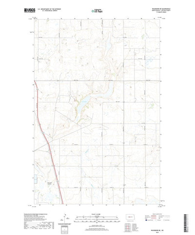 United States Geological Survey Washburn NE, ND (2020, 24000-Scale) digital map