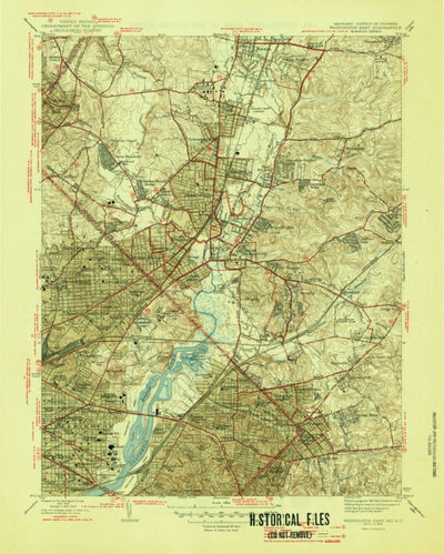 United States Geological Survey Washington East, DC-MD (1945, 31680-Scale) digital map