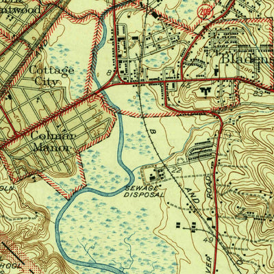 United States Geological Survey Washington East, DC-MD (1945, 31680-Scale) digital map