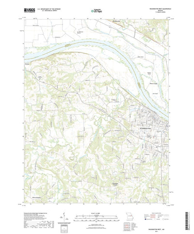 United States Geological Survey Washington West, MO (2021, 24000-Scale) digital map