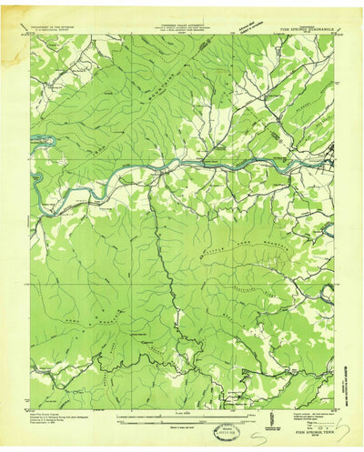 United States Geological Survey Watauga Dam, TN (1935, 24000-Scale) digital map
