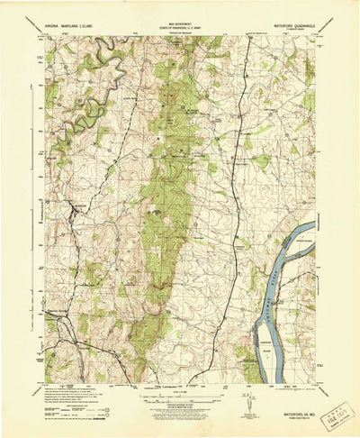 United States Geological Survey Waterford, VA-MD (1944, 31680-Scale) digital map