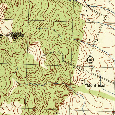 United States Geological Survey Waterford, VA-MD (1944, 31680-Scale) digital map