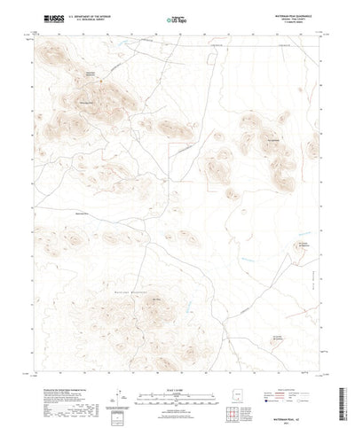 United States Geological Survey Waterman Peak, AZ (2021, 24000-Scale) digital map