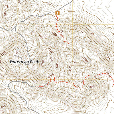 United States Geological Survey Waterman Peak, AZ (2021, 24000-Scale) digital map