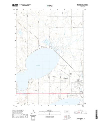 United States Geological Survey Watertown West, SD (2021, 24000-Scale) digital map