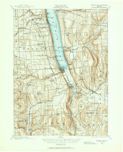 United States Geological Survey Watkins Glen, NY (1898, 62500-Scale) digital map