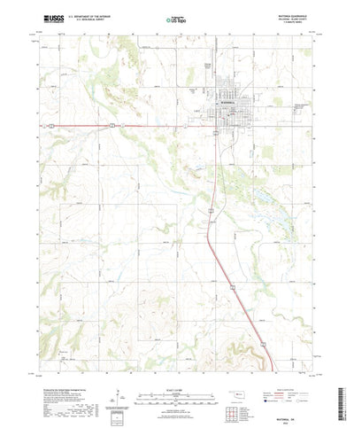 United States Geological Survey Watonga, OK (2022, 24000-Scale) digital map