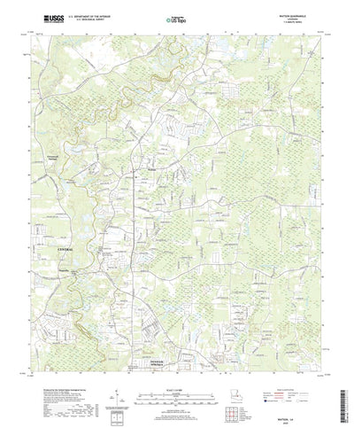 United States Geological Survey Watson, LA (2020, 24000-Scale) digital map