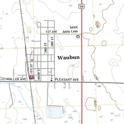 United States Geological Survey Waubun, MN (2022, 24000-Scale) digital map