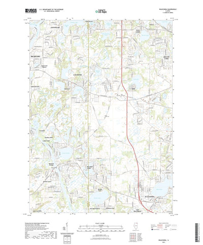 United States Geological Survey Wauconda, IL (2021, 24000-Scale) digital map