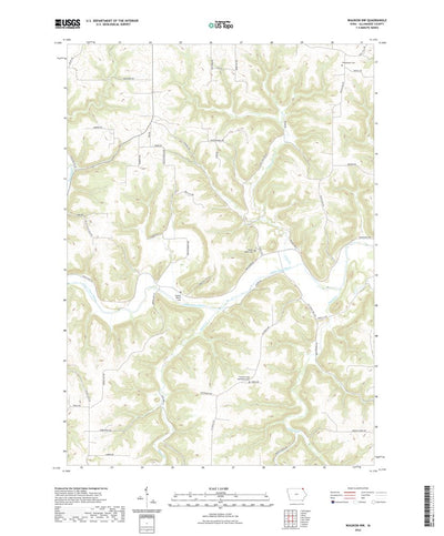 United States Geological Survey Waukon NW, IA (2022, 24000-Scale) digital map