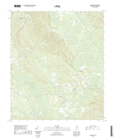United States Geological Survey Wautubbee, MS (2020, 24000-Scale) digital map