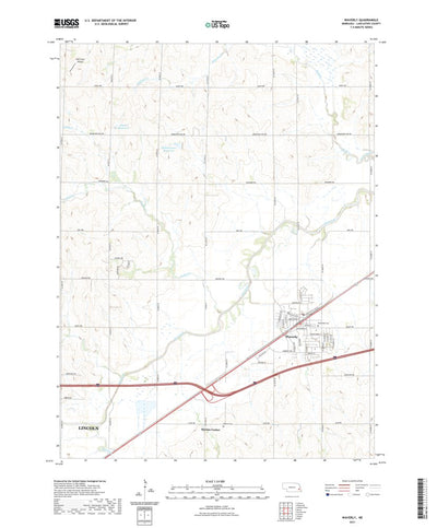 United States Geological Survey Waverly, NE (2021, 24000-Scale) digital map