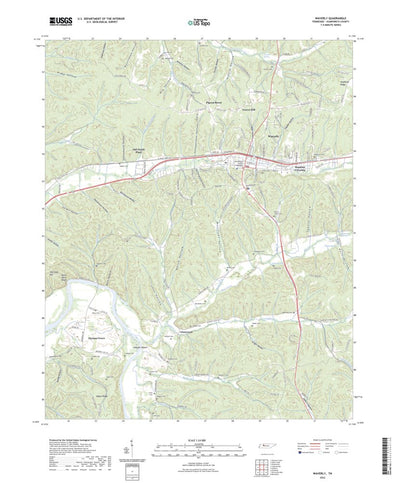 United States Geological Survey Waverly, TN (2022, 24000-Scale) digital map