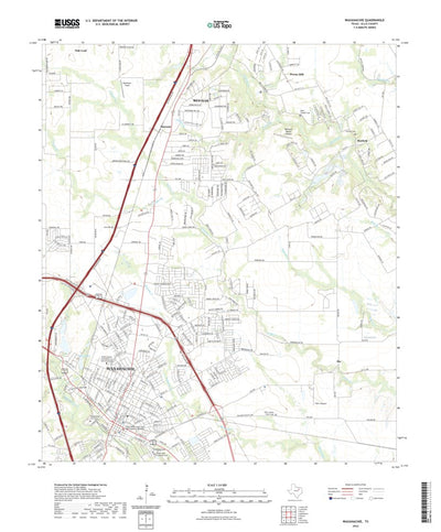 United States Geological Survey Waxahachie, TX (2022, 24000-Scale) digital map