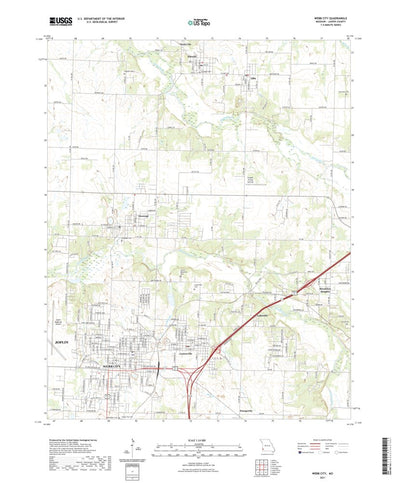United States Geological Survey Webb City, MO (2021, 24000-Scale) digital map