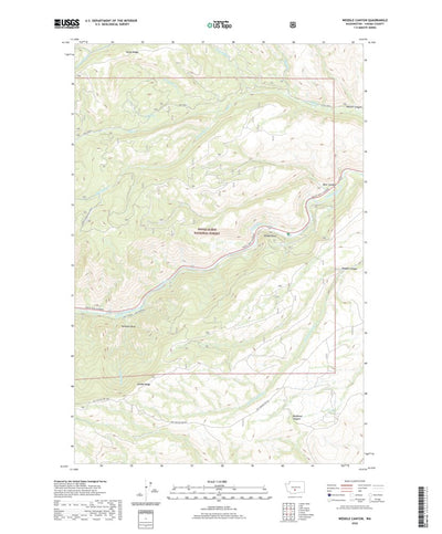 United States Geological Survey Weddle Canyon, WA (2020, 24000-Scale) digital map