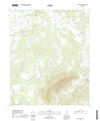 United States Geological Survey Weisner Mountain, AL (2020, 24000-Scale) digital map