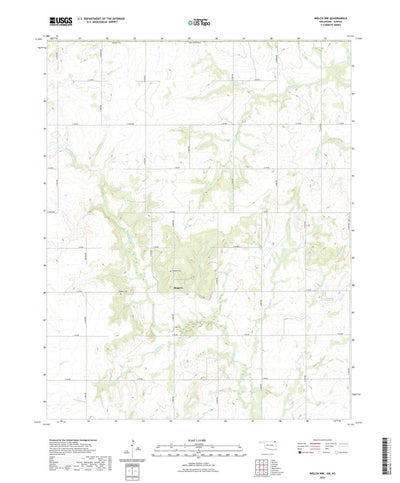 United States Geological Survey Welch NW, OK (2022, 24000-Scale) digital map