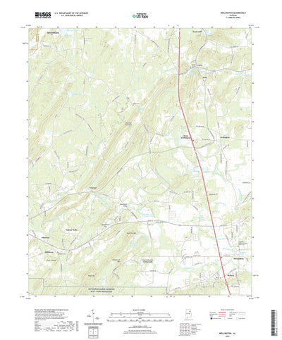 United States Geological Survey Wellington, AL (2020, 24000-Scale) digital map