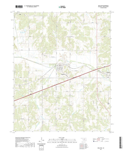 United States Geological Survey Wellston, OK (2022, 24000-Scale) digital map