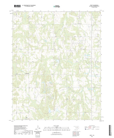 United States Geological Survey Welty, OK (2022, 24000-Scale) digital map