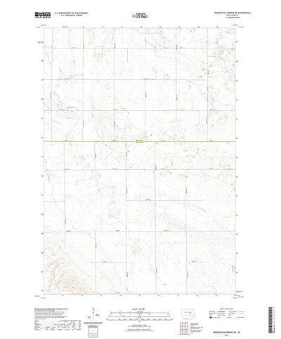 United States Geological Survey Wessington Springs NE, SD (2021, 24000-Scale) digital map