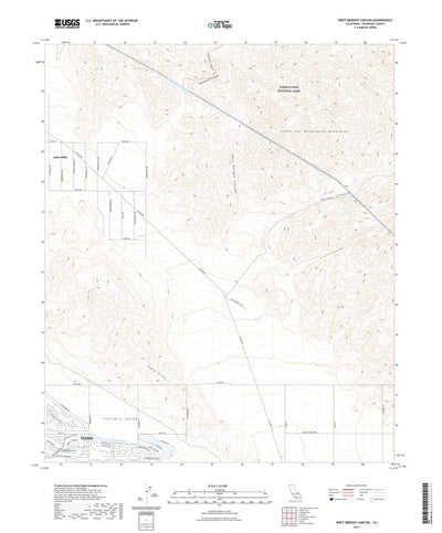 United States Geological Survey West Berdoo Canyon, CA (2021, 24000-Scale) digital map