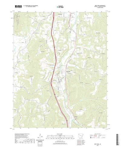 United States Geological Survey West Fork, AR (2020, 24000-Scale) digital map