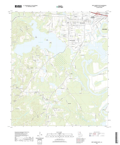 United States Geological Survey West Monroe South, LA (2020, 24000-Scale) digital map