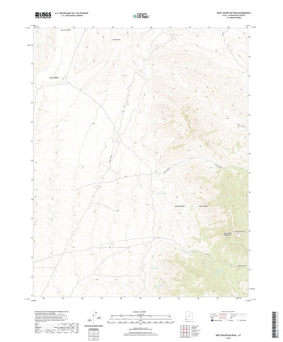 United States Geological Survey West Mountain Peak, UT (2020, 24000-Scale) digital map